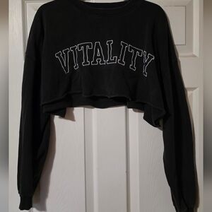 Vitality Women's Black Crop Top